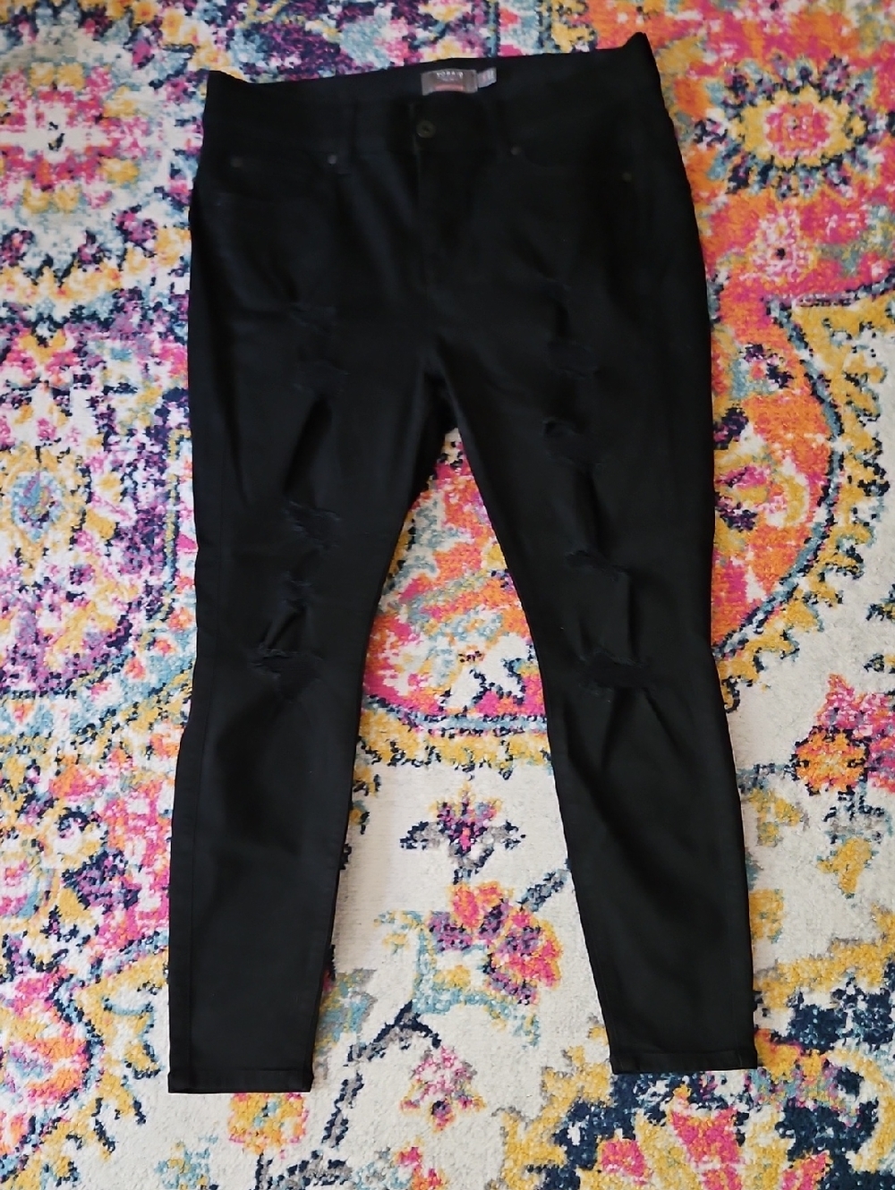 torrid Black Ripped Skinny Jeans Size 14S